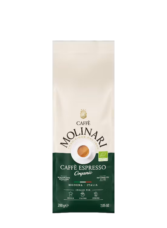 Molinari Bio Organic malet kaffe 200g