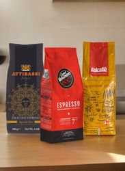 Prøv-et-kaffe-kit Italienske kaffebønner 3x500g