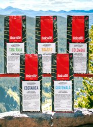 Prøvepakke med Italcaffè Single Origin kaffe 5 x 250g