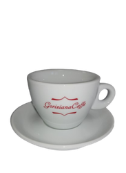 Goriziana Cappuccino kop med tallerken