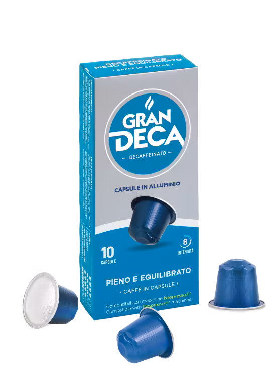 Attibassi Gran Deca Nespresso koffeinfri kaffekapsler 10-pak