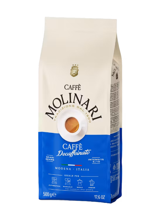 Molinari Decaffeinato kaffebønner 500g