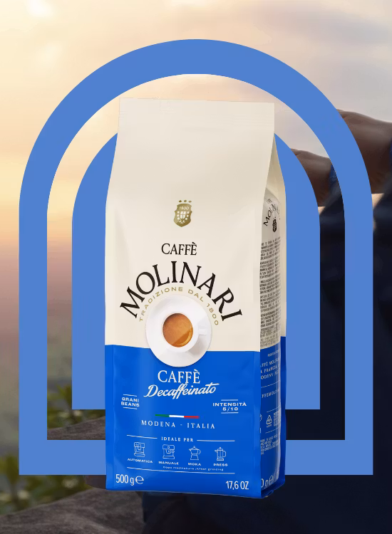 Molinari Decaffeinato kaffebønner 500g
