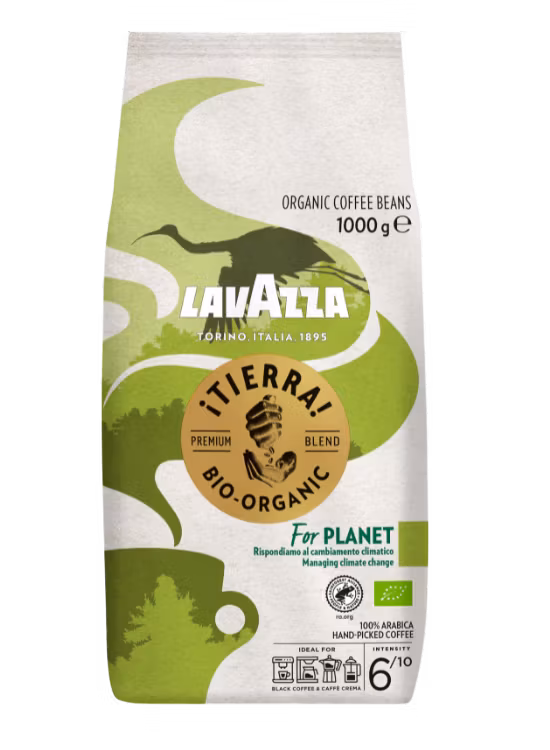 Lavazza Tierra hele kaffebønner 1kg