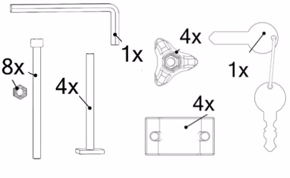Turtle APEX4 - Skihalter für 4 Paar Ski