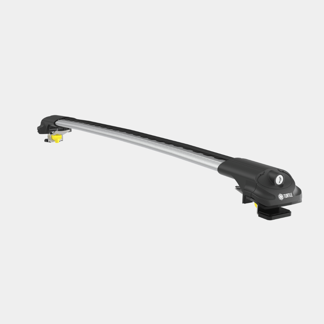 Dachträger Turtle Air – aerodynamische silberne Quertraverse, Produktbild ohne Montage