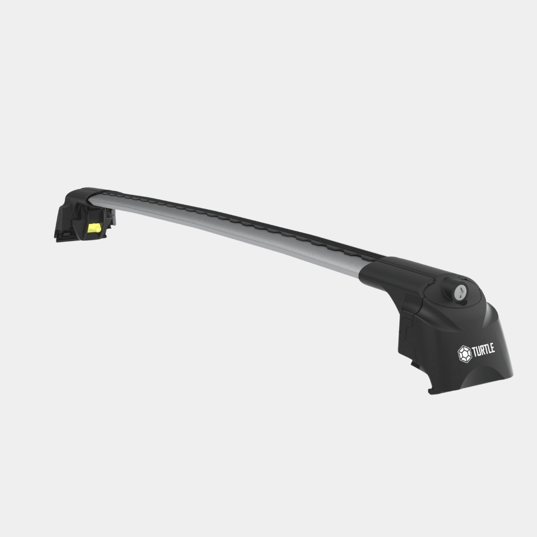 Dachträger Turtle Air – aerodynamische silberne Quertraverse, Produktbild ohne Montage