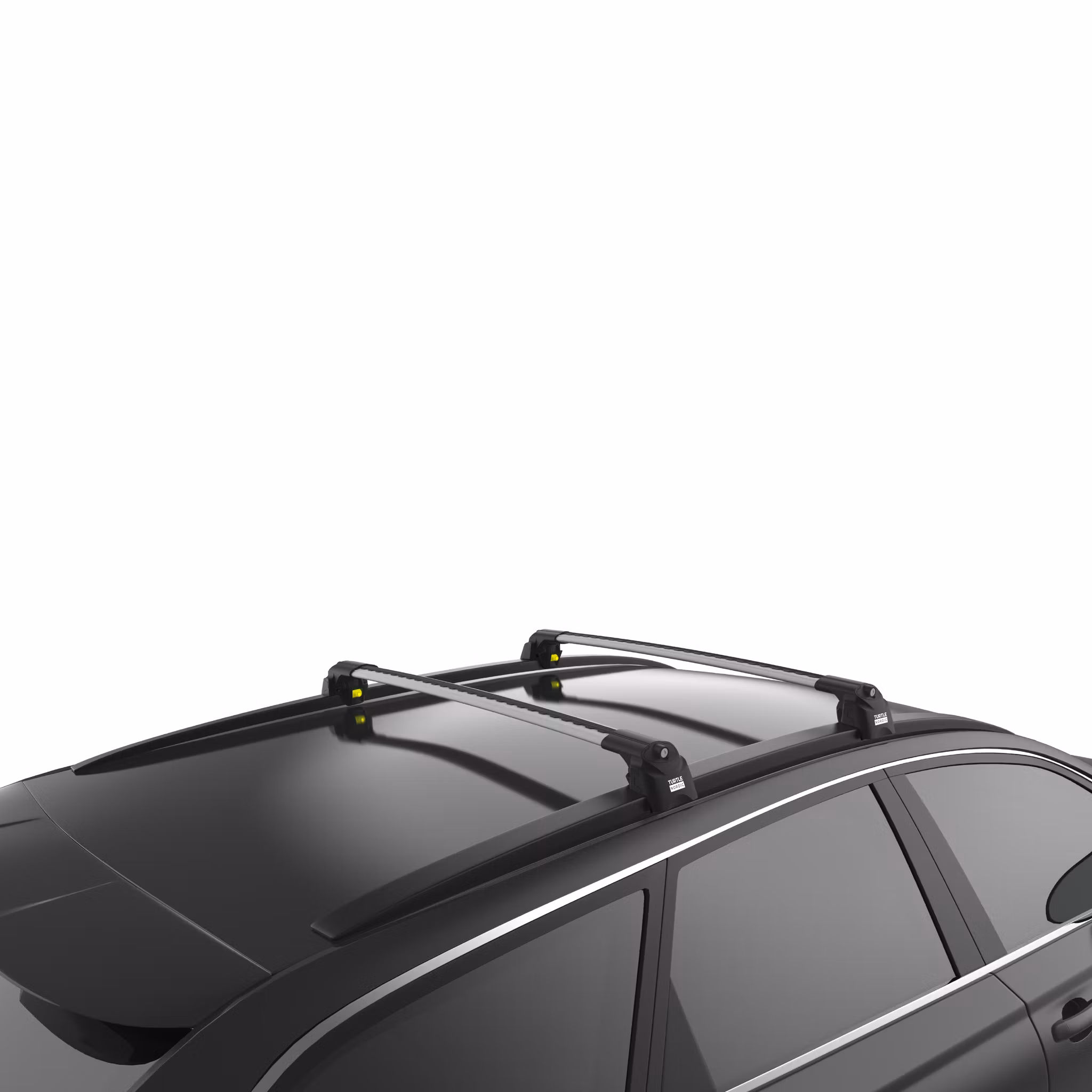 Silberner Aluminium-Dachträger Kia Carnival Turtle Air