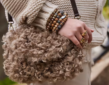 Väska fuskpäls 12655