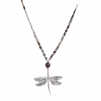 Halsband Iza brun/silver 13786