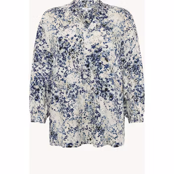 Sadie CW blus offwhite/blå