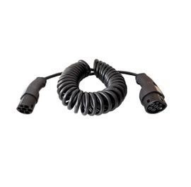 Laddkabel för elbil Typ 2, 16A, 3-fas, 11kW, spiral