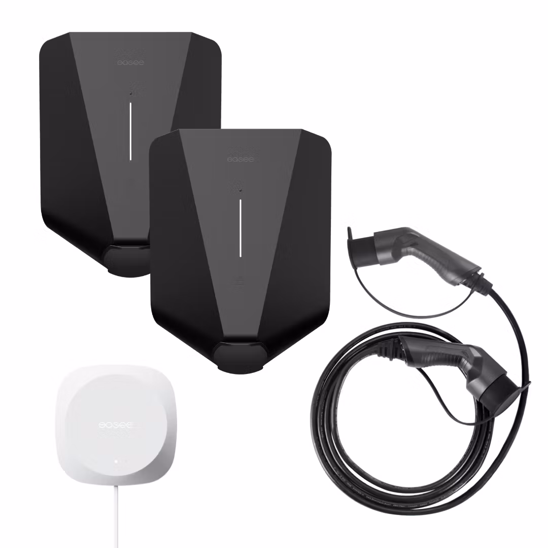 Easee Home dubbel med laddkabel