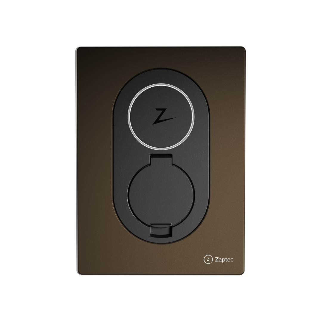 zaptec go laddbox wood brown