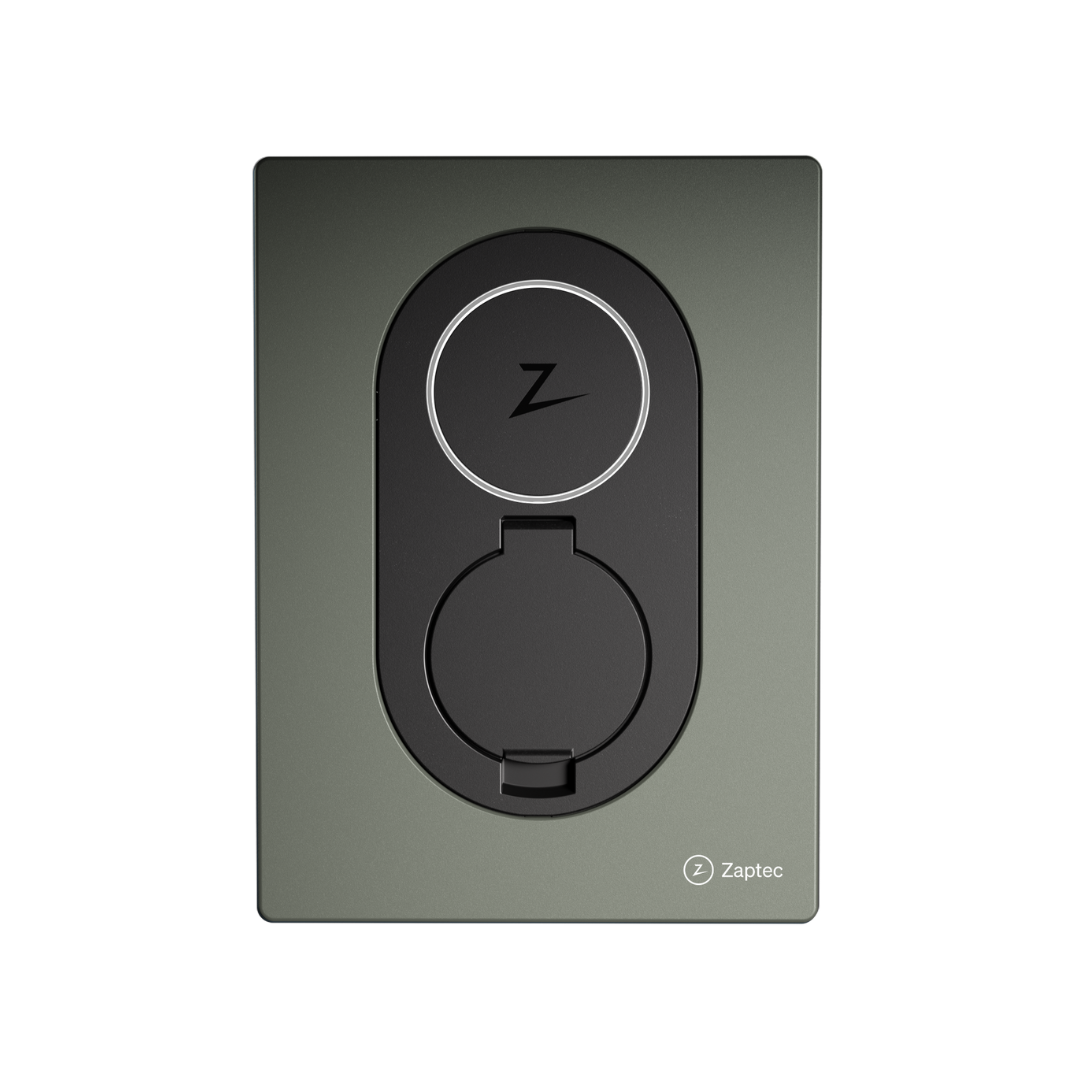 zaptec go laddbox moss green