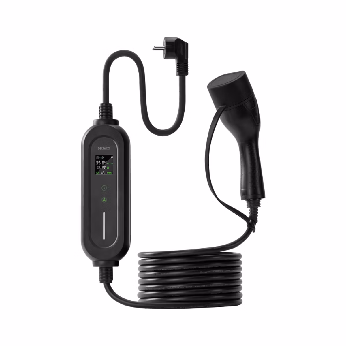 Laddkabel Schuko till Typ 2 6-16A med Temp-sensor