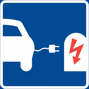 Skylt för laddplats T24