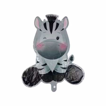Folieballong Zebra