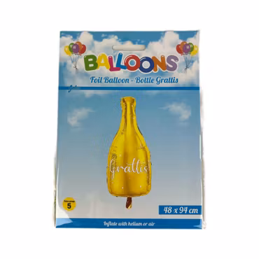 Champagneflaska ballong "Grattis" - 94 cm