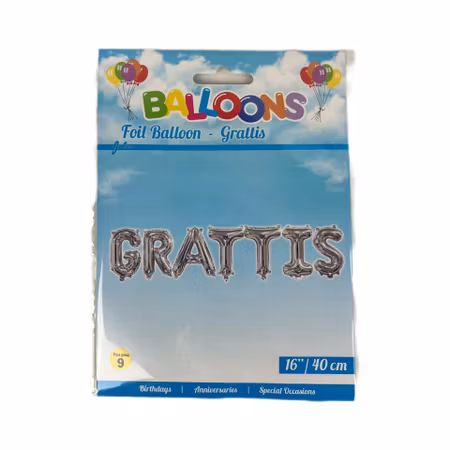 Folieballong Grattis girlang - 2 m
