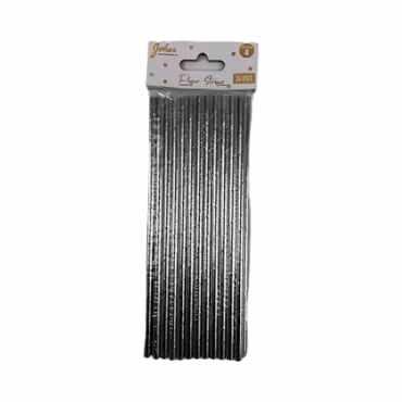 Papperssugrör Silver 24-pack
