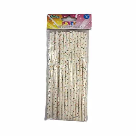 Papperssugrör strössel 24-pack