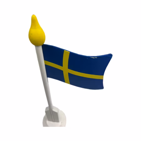 Bordsflagga i trä