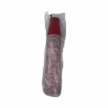 Plastmuggar Röda 50-pack