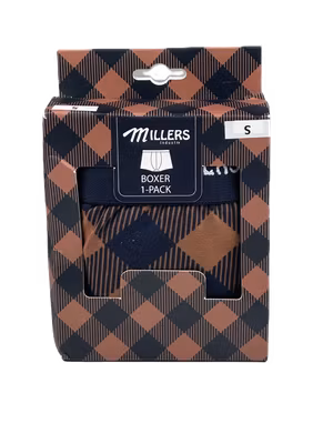 Millers 5232 Square Herrboxer 1-pack, Sorteringskartong