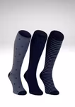 Zent 176-Mix 3 Stödstrumpa Bambu 3-pack