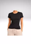 5322-Svart T-shirt Bambu Dam 1-pack NYHET!
