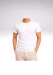5237-Vit T-shirt Bambu Herr 1-pack NYHET!