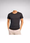 5237-Svart T-shirt Bambu Herr 1-pack NYHET!