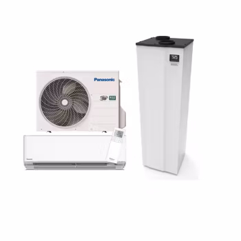 Kombinationspaket: Indol EH200FW4R2 + Panasonic HZ25ZKE (vit) Komplett installation (inkl. elpaket och ventilationskanal) efter ROT-avdrag