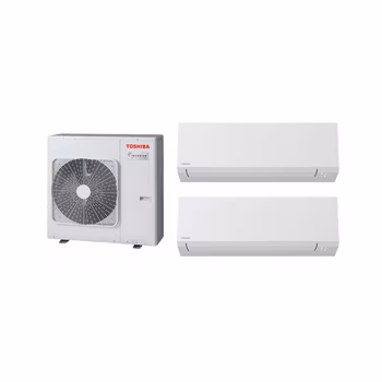 Toshiba Multisplit med Shorai Edge innedelar WiFi komplett installation inkl. ROT-avdrag