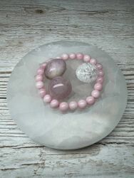 Selenitplatta (rund) 12cm