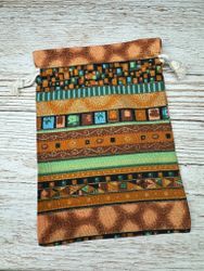 Tarotpåse mönstrad (gul)