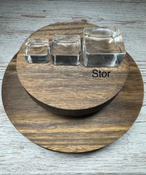 Klotställ glas (stor)