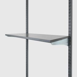 Plåthylla till hängskena