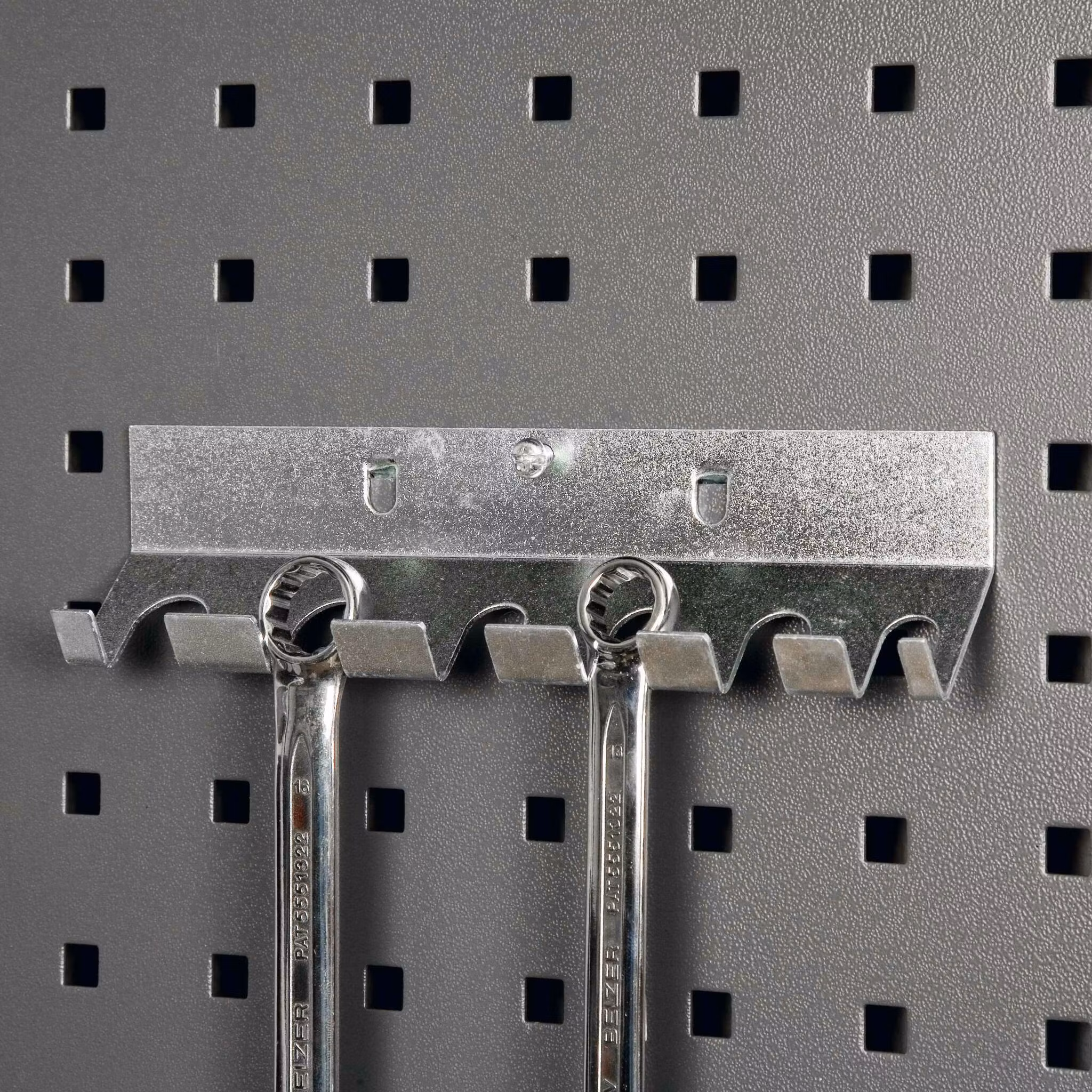 Holder til blokknøkkel for verktøytavle med 6 rom