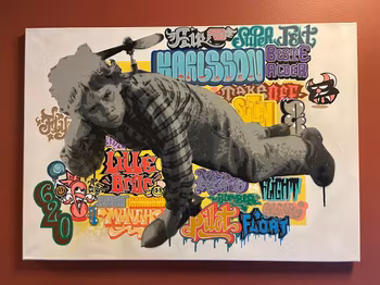Verdens beste drone - Chump edition - 100x70cm - Original canvas