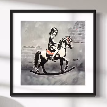 Aldri ride ranke - D.G.A - 50x50
