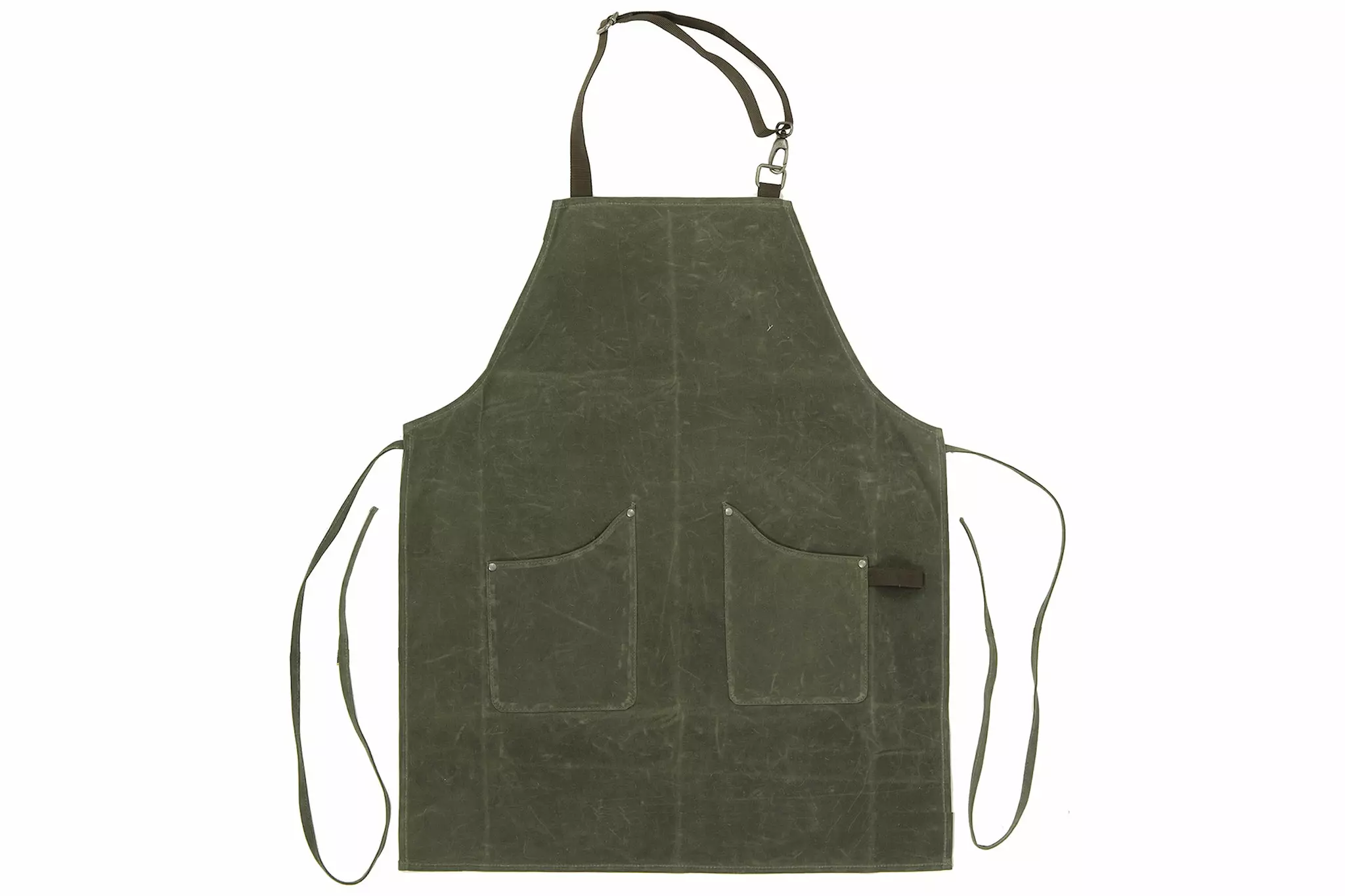 Förkläde Vaxad Canvas Oliv