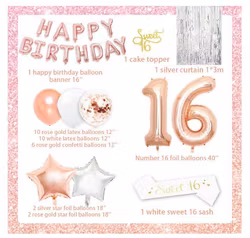 16 Årskalas Roseguld