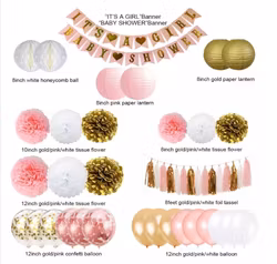 Baby Shower Kit - IT'S A GIRL