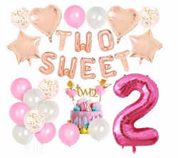 Ballonger 2 år Kalaskit - Rosa