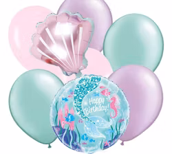 Ballonger Sjöjungfru Glittriga - Lila, Rosa & Mint
