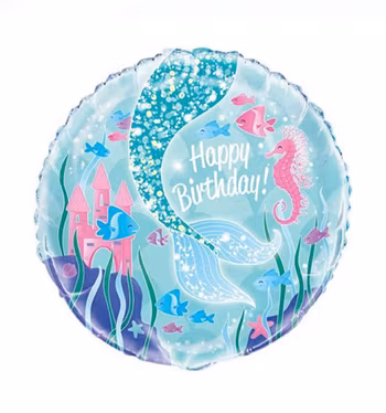 Ballonger Sjöjungfru Glittriga - Lila, Rosa & Mint