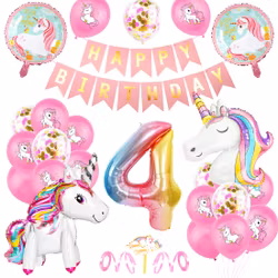 Ballonger 4 år Unicorntema
