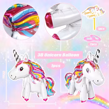 Ballonger 4 år Unicorntema